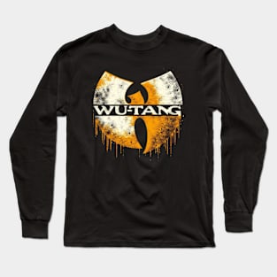 Wutang logo distressed molten effect Long Sleeve T-Shirt